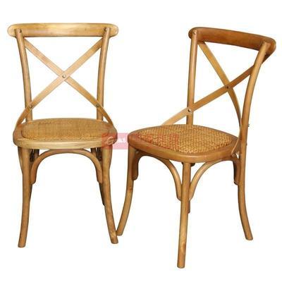 【百伽】 美式鄉(xiāng)村風(fēng)格餐椅 藤椅 實木椅 彰圖片,外觀圖,細(xì)節(jié)圖 -國美在線