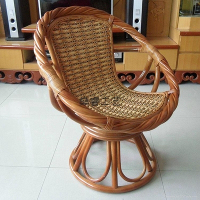 天然真藤椅 天然藤 陽臺扶手轉椅 庭院陽臺、戶外扭藤轉椅