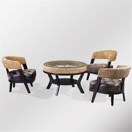 戶外藤椅茶幾單椅 陽(yáng)臺(tái)桌椅 小茶幾鐵藝藤椅批發(fā)